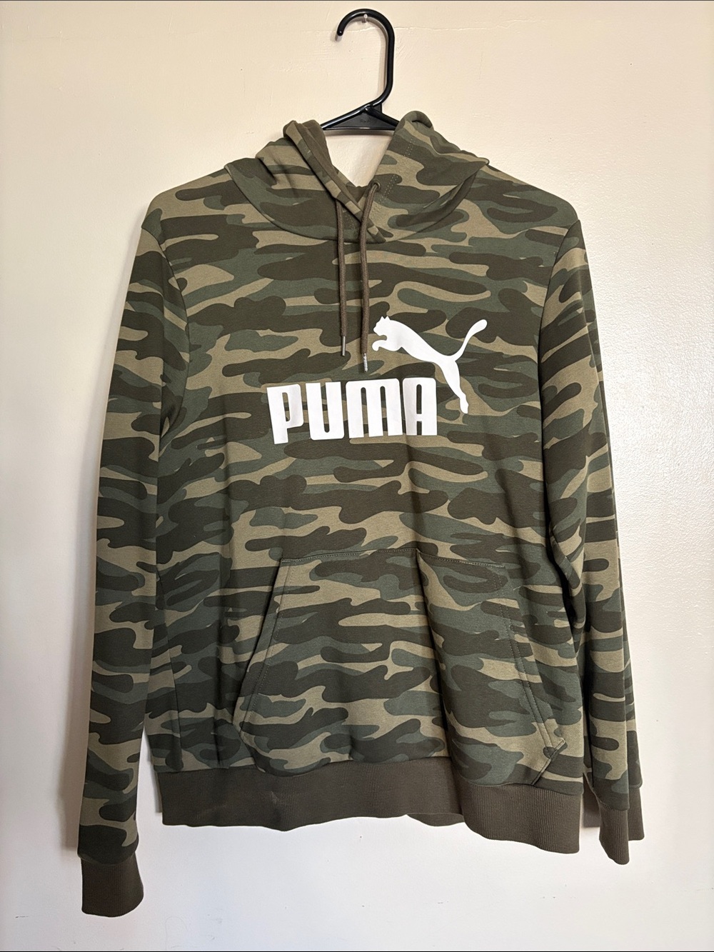 Puma Men’s Green Camo Pullover Hoodie